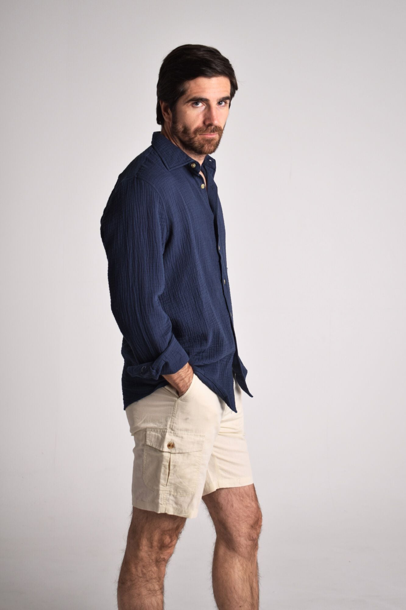Cloking Bermuda Lino Cargo&nbsp;