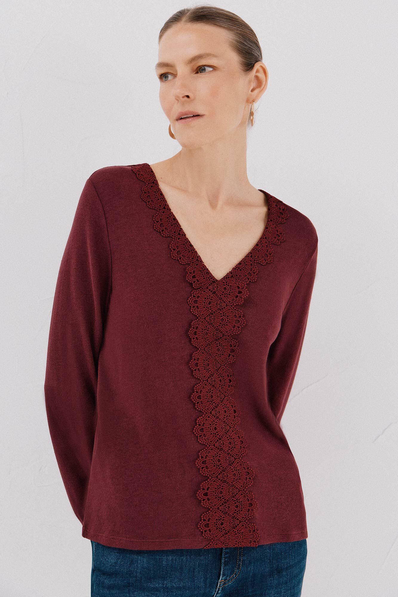 Cortefiel Top with neckline detail neckline