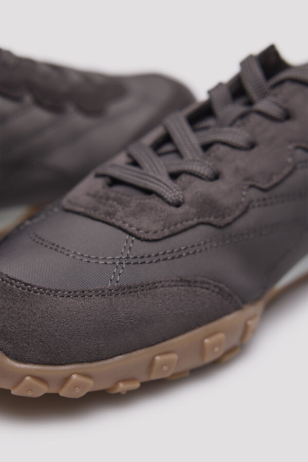 Cortefiel Stitched trainers Grey