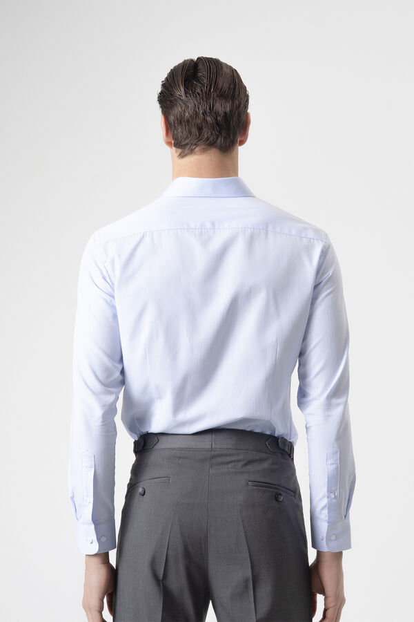 PuroEGO Camisa vestir espiga Azul