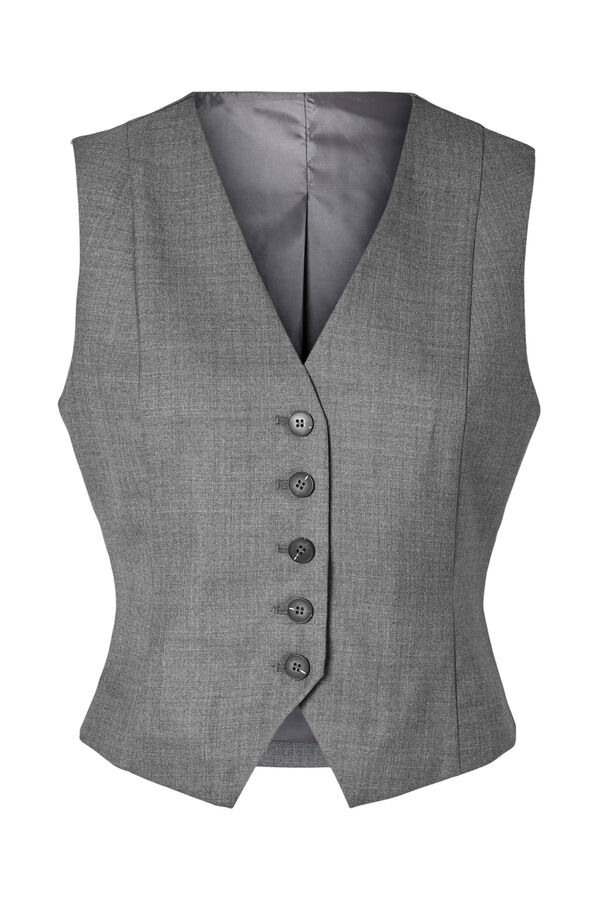 Cortefiel Vest made with RWS Wool.  Grey