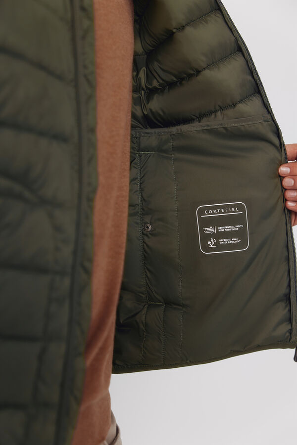 Cortefiel Ultra-light quilted jacket Kaki