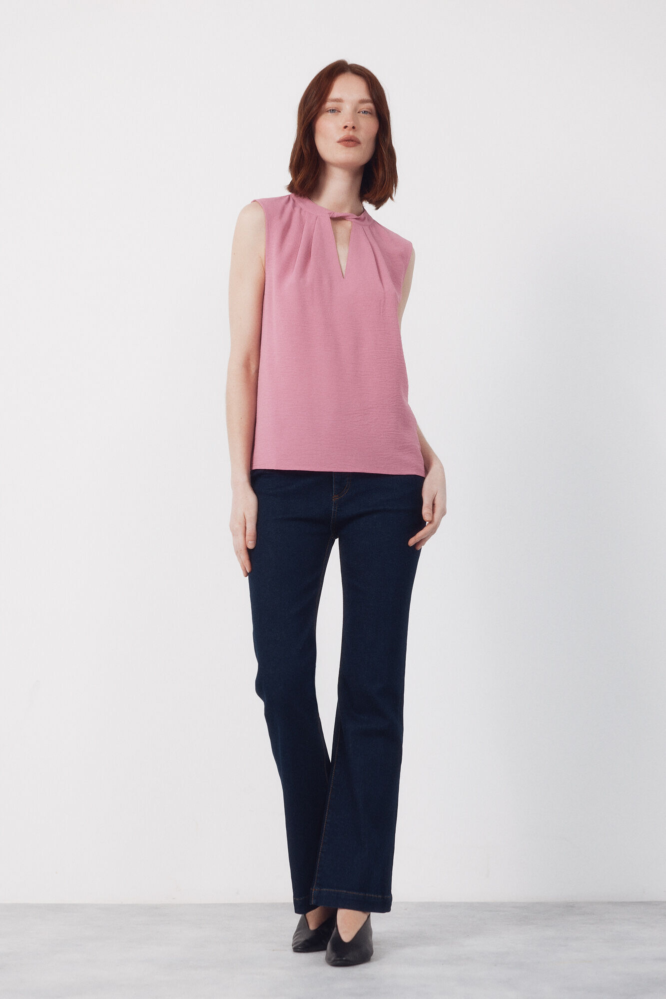 Cortefiel Cropped teardrop top