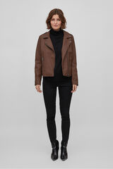 Vila Casaco motard em pele sintética Castanho