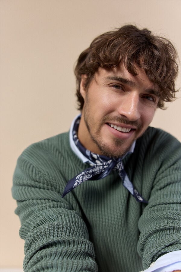 OOTO Pa&ntilde;uelo estampado Azul marino