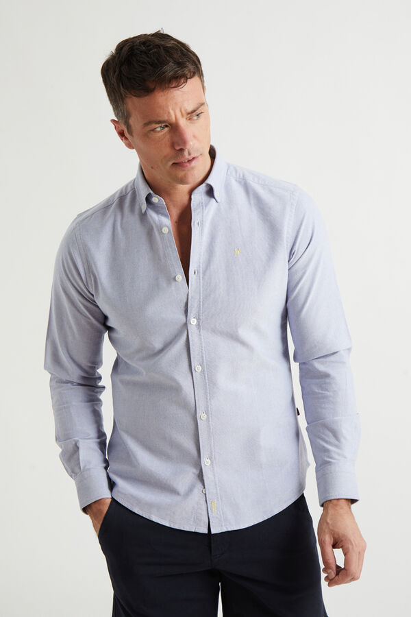 Williot Slim Fit Oxford Shirt Navy
