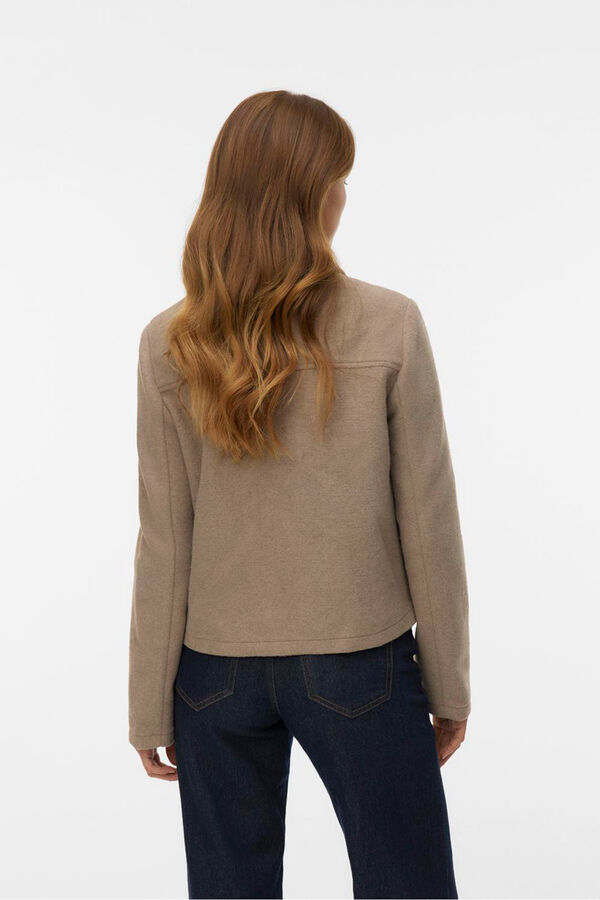 Vero Moda Casaco curta de tecido Castanho