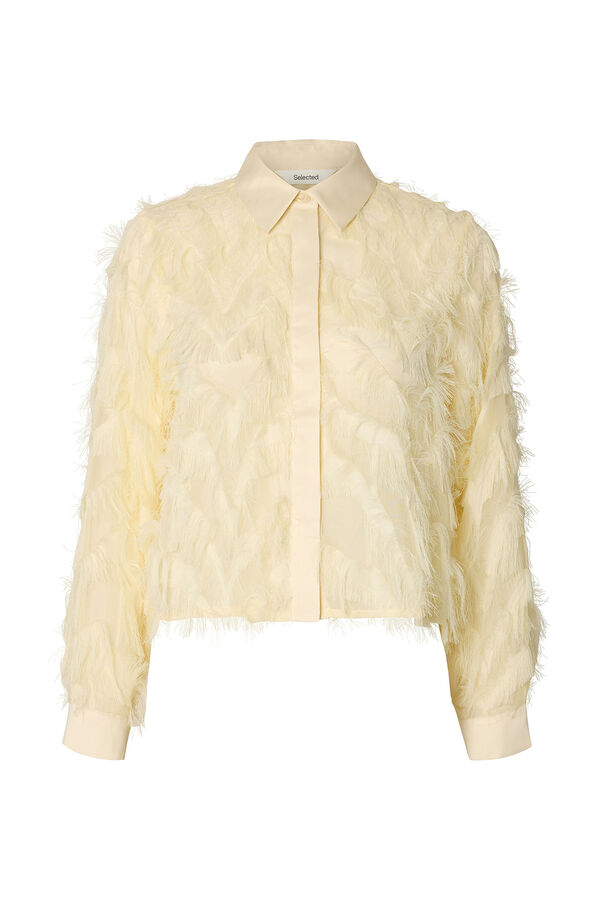 Selected Camisa curta fofa Tostado