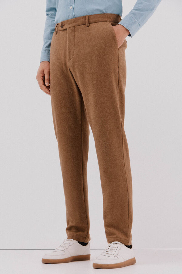 Cortefiel Camel wool pants Camel