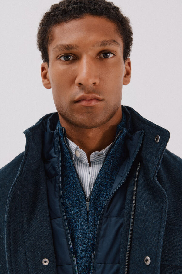 Cortefiel Coat with removable lining Navy