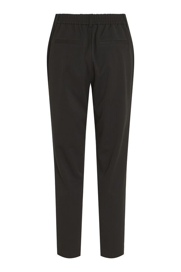 Cortefiel Trousers with elasticated waist Black