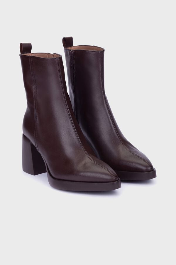 Wonders Botins Vera 01 em pele Castanho