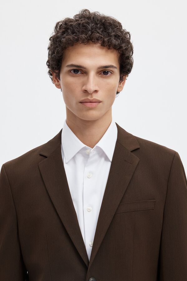 Selected Blazer Slim Fit Castanho
