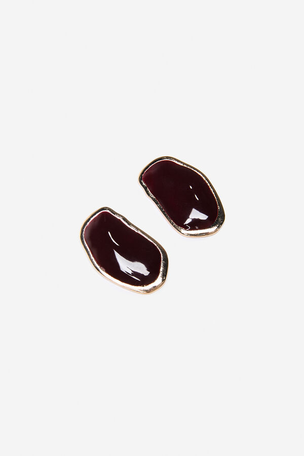 Cortefiel Resin earring Maroon