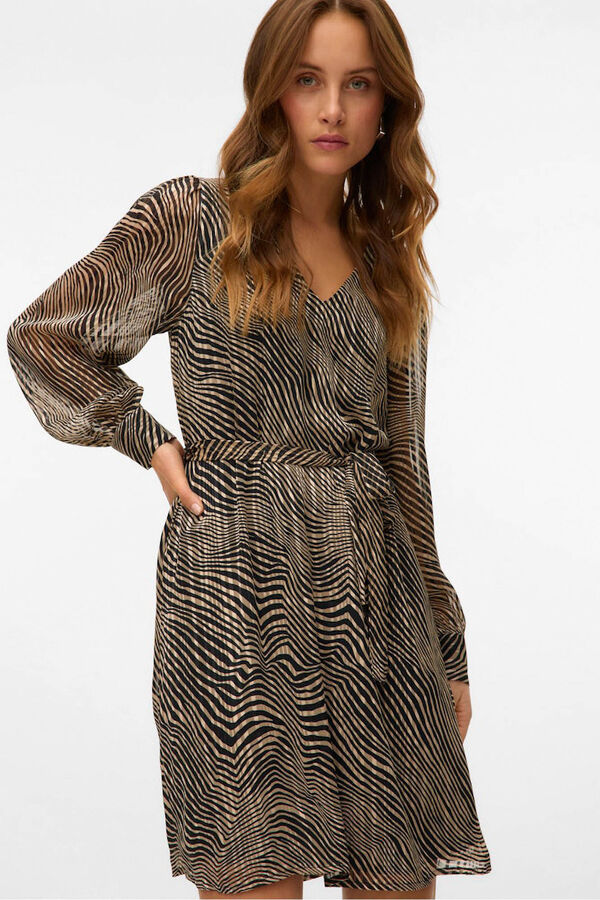Vero Moda Vestido curto de manga comprida Preto