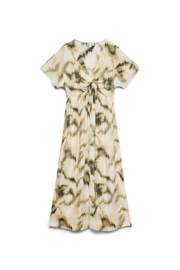 Vero Moda Vestido comprido de manga curta Verde