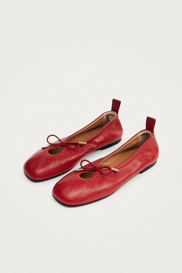 Alohas Sabrinas de couro Rosalind Vermelho