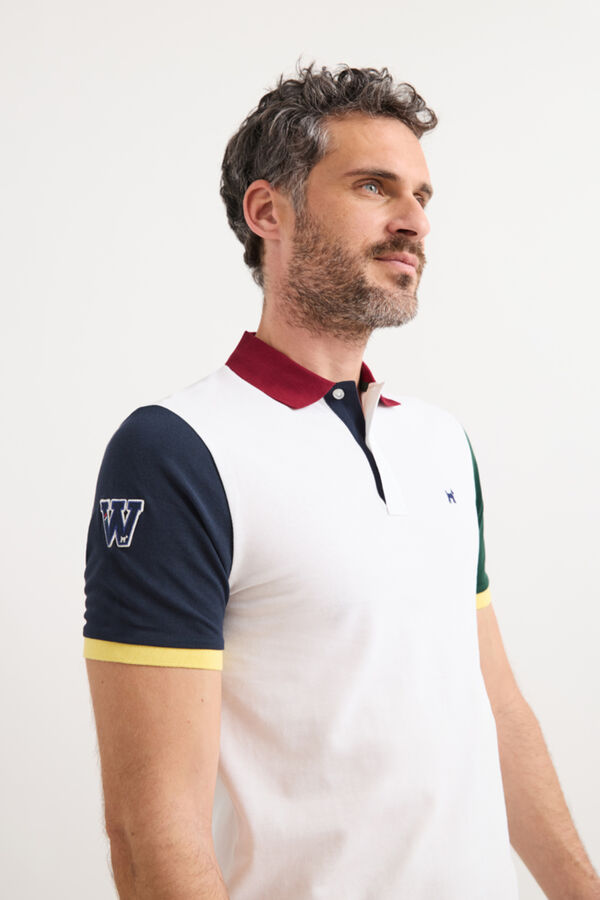 Williot Tricolour polo shirt White