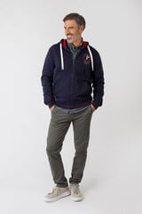 Privata Sweatshirt aberto com capuz e bolsos Azul