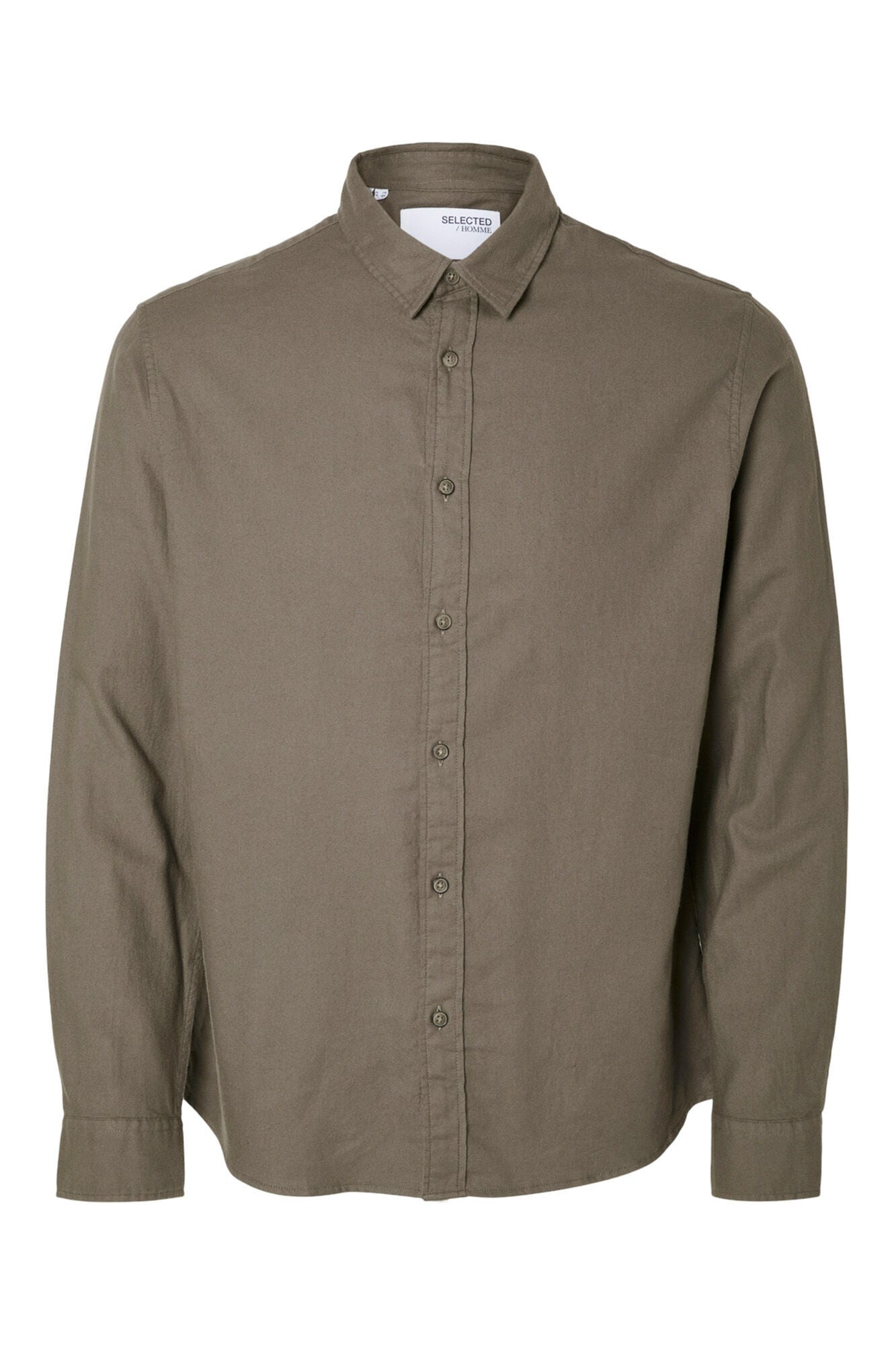 Selected Camisa de manga comprida com corte slim