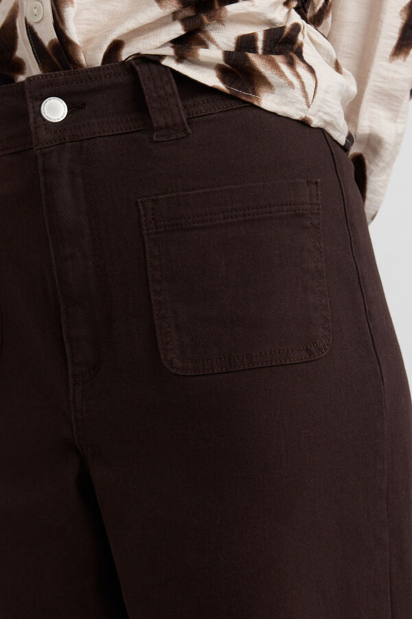 Vero Moda Jeans largos de algod&atilde;o Castanho