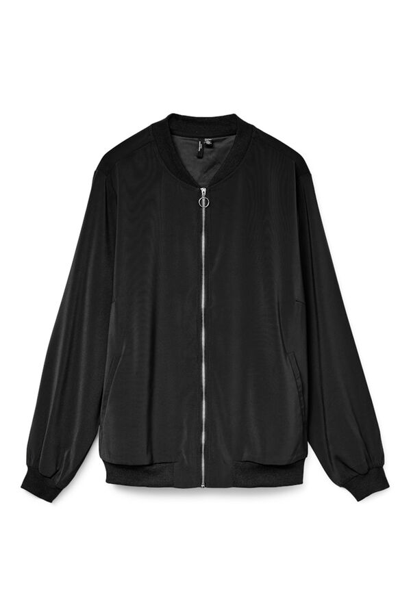 Vero Moda Curve Blusão bomber plus size Preto