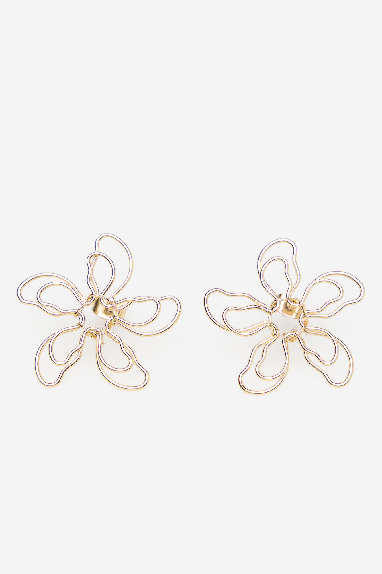 Cortefiel Pendiente de flor dorada