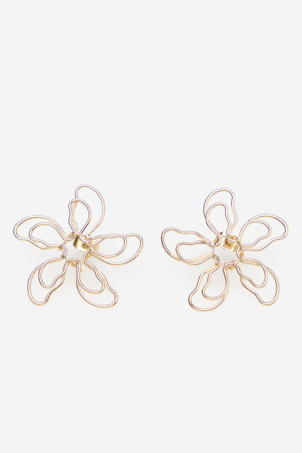 Cortefiel Golden flower pendant Yellow