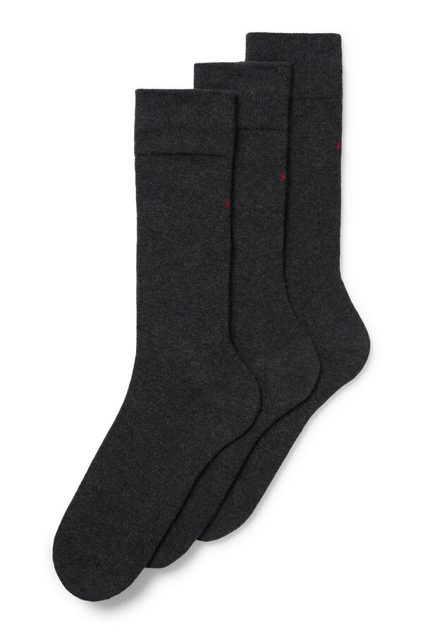HUGO Pack 3 calcetines Gris oscuro