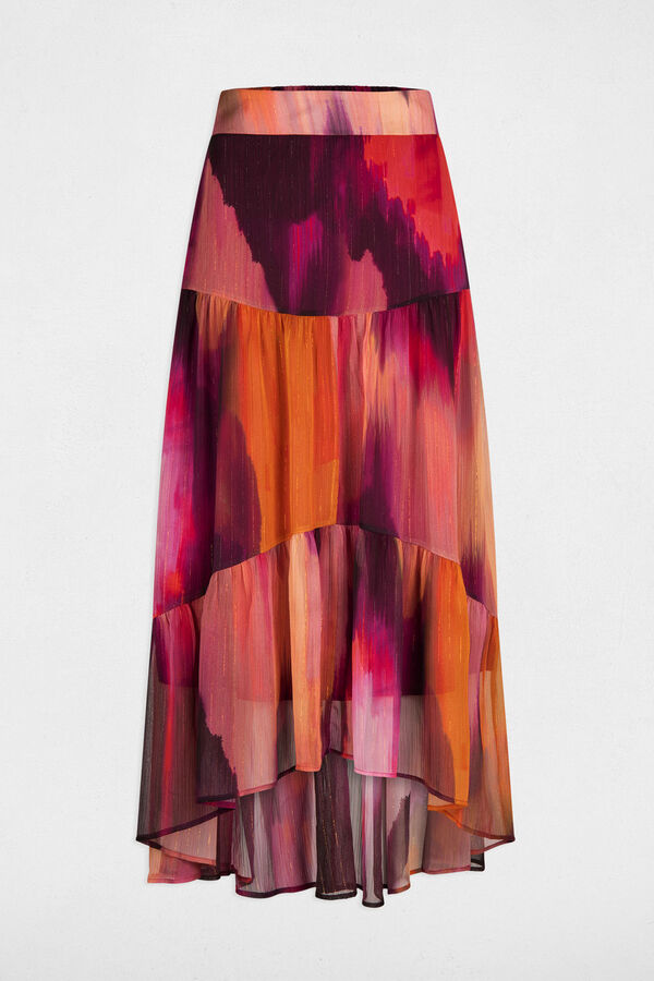 Cortefiel Long printed skirt Multicolour