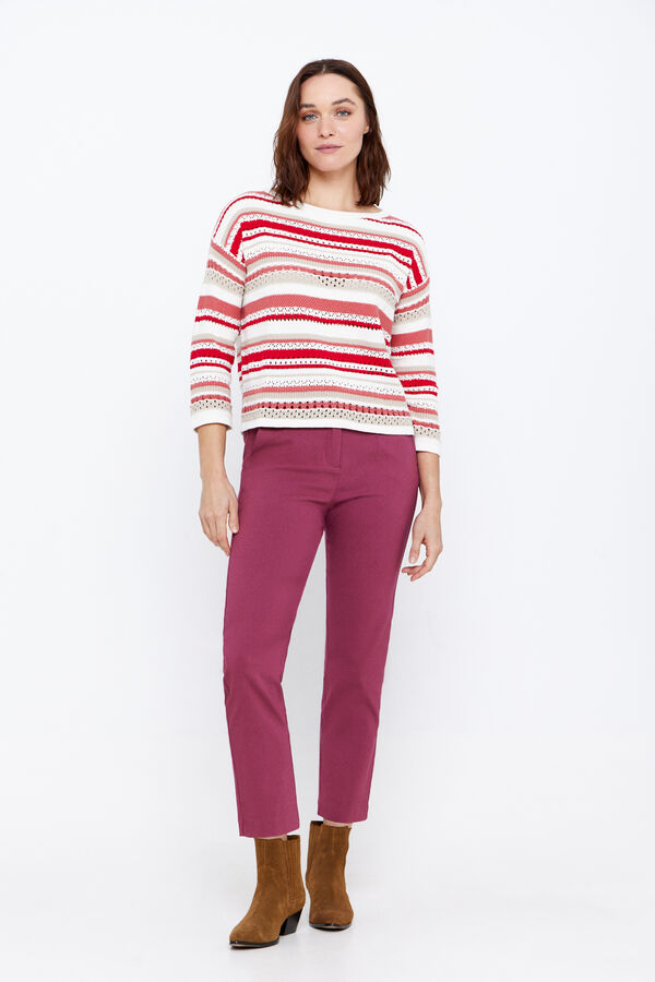 Cortefiel Skinny stretch trousers Pink