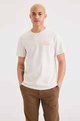 Cortefiel Slim Fit Logo T-Shirt Ivory