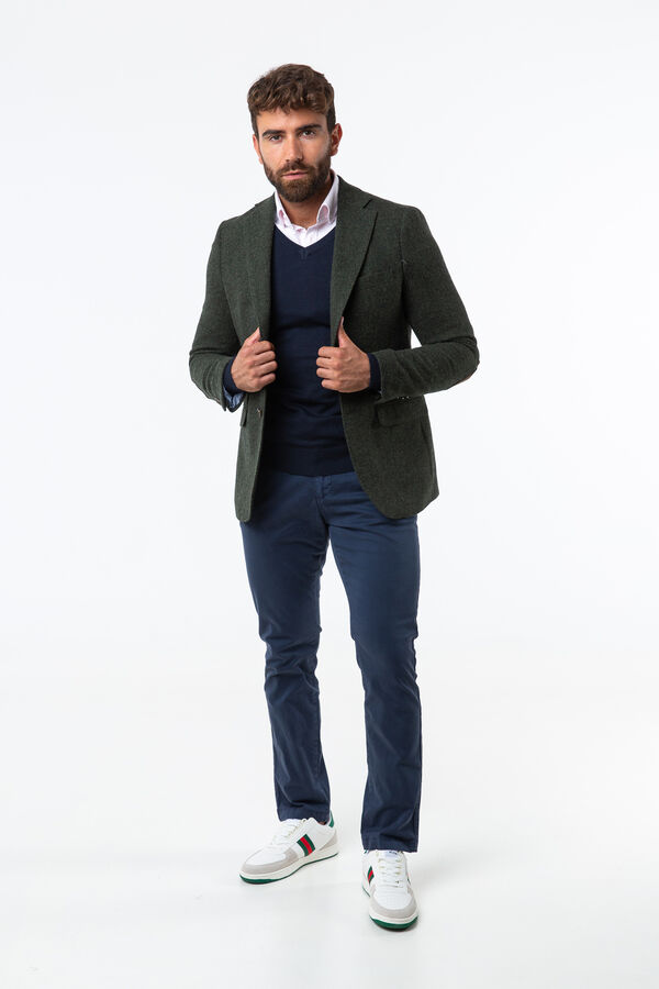 Williot Jaqueta de l&atilde; espiga Verde