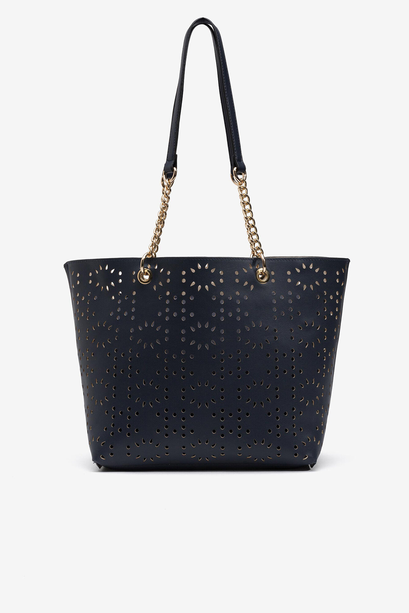 Bolso Shopper Estampado Perforado Bolsos de mujer Cortefiel