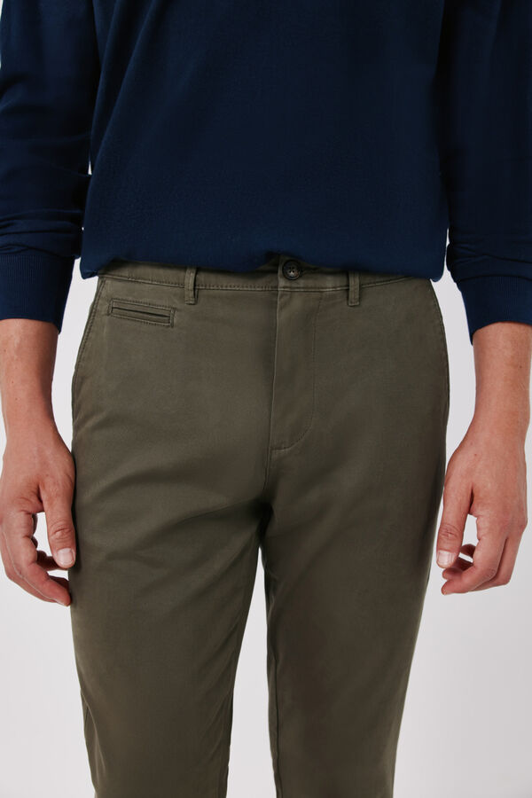 Cortefiel Cal&ccedil;as chino b&aacute;sicas slim Verde