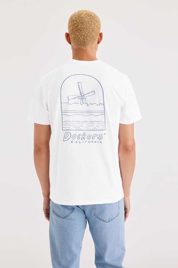 Cortefiel Camiseta gráfica Blanco