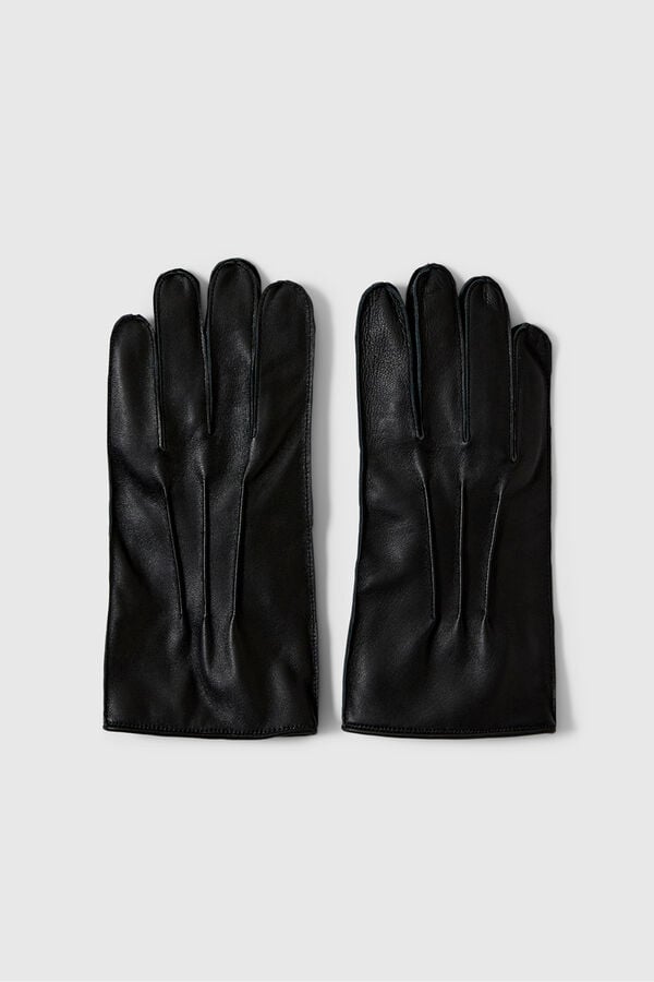 Selected Luvas 100% couro bovino Preto