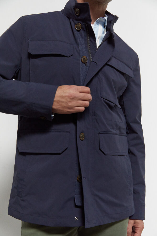 Falmouth chaqueta encerada de cuatro bolsillos para hombre