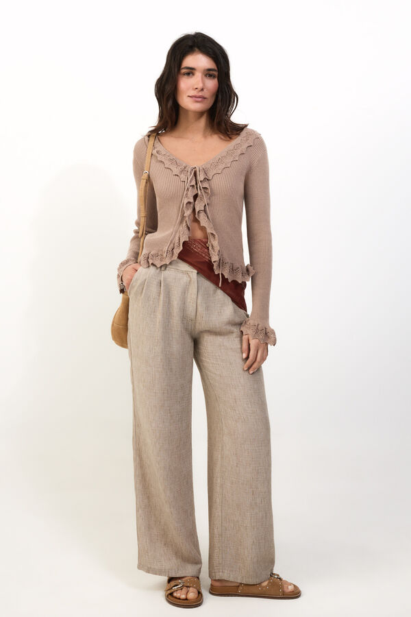 Slowlove Pantal&oacute;n flu&iacute;do &iacute;ndigo Nude