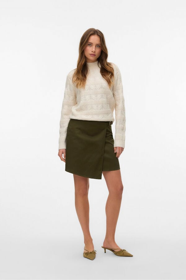 Vero Moda Camisola de malha de gola malha Cinzento