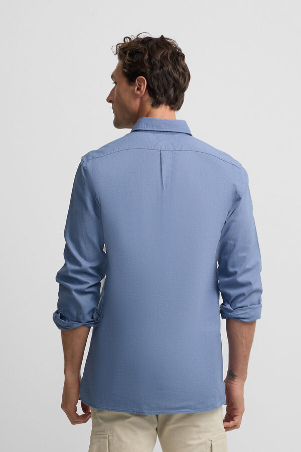 Silbon T-shirt desportiva em linho Azul