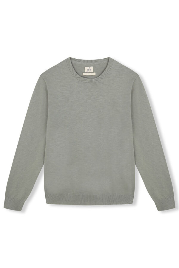 OOTO Camisola gola redonda algodão Verde
