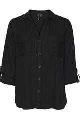 Vero Moda Curve Camisa de lurex tamanho grande Preto