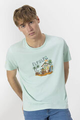elPulpo Camiseta com estampado Beach House Azul