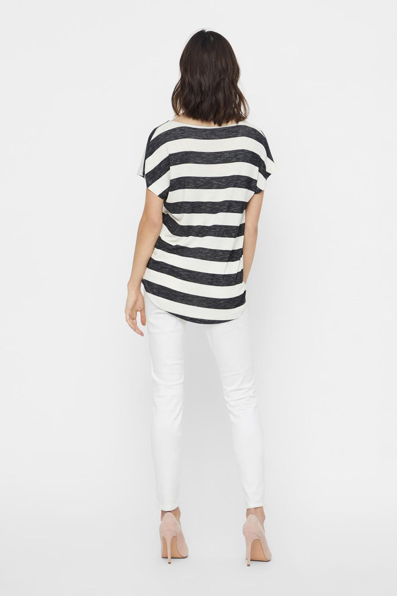 Camiseta a rayas de mujer manga corta Tops y camisetas de mujer Cortefiel