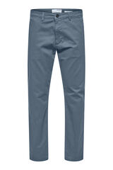 Selected Cal&ccedil;a cal&ccedil;as chino slim fit feita de algod&atilde;o org&acirc;nico  Azul