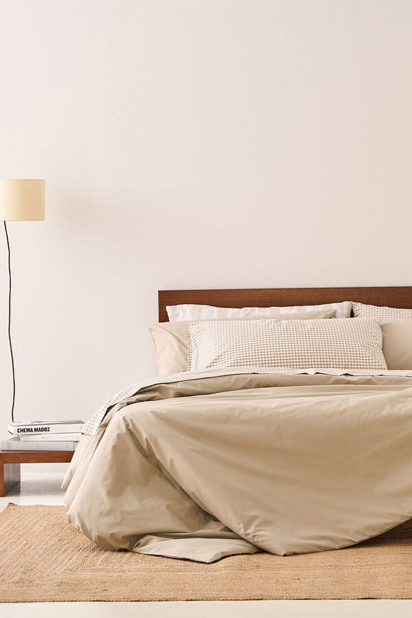 Bassols Capa de edredom de algodão Tostado