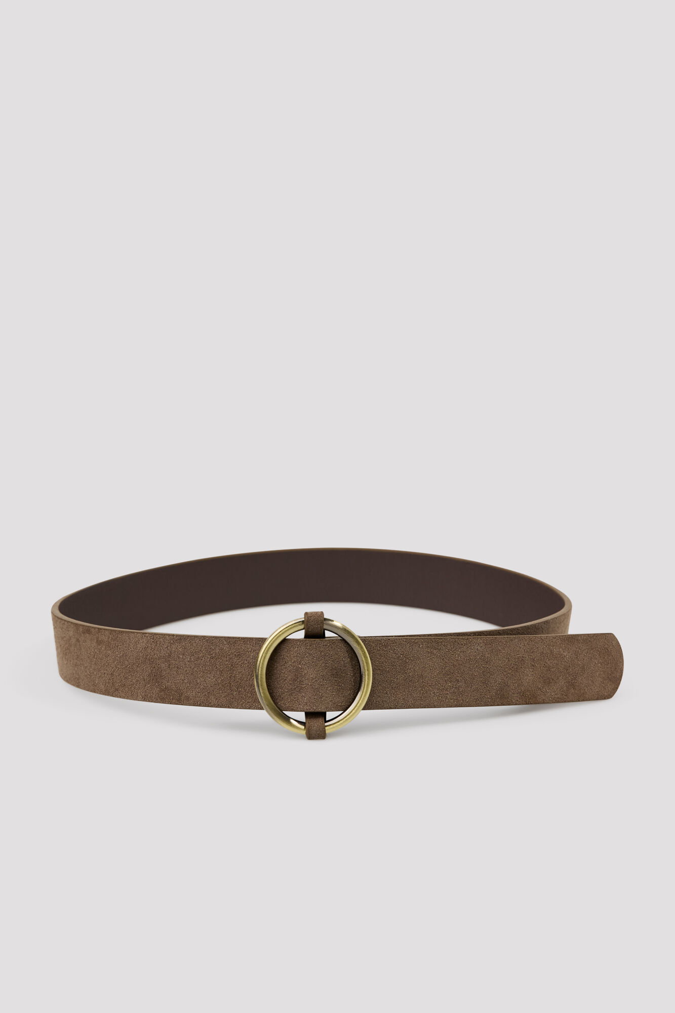 Cortefiel Leather belt Nude