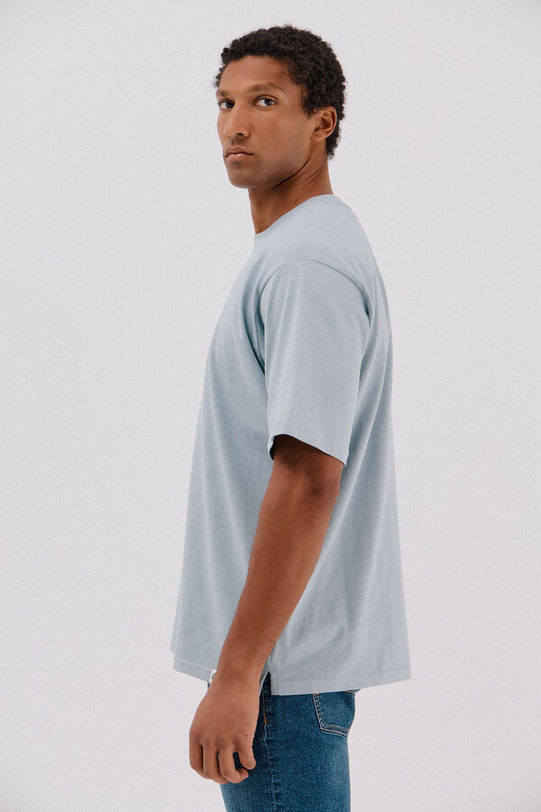 Cortefiel Basic T-shirt Blue
