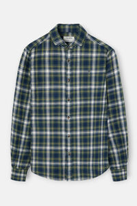 Silbon Camisa esportiva xadrez tartan bicolor